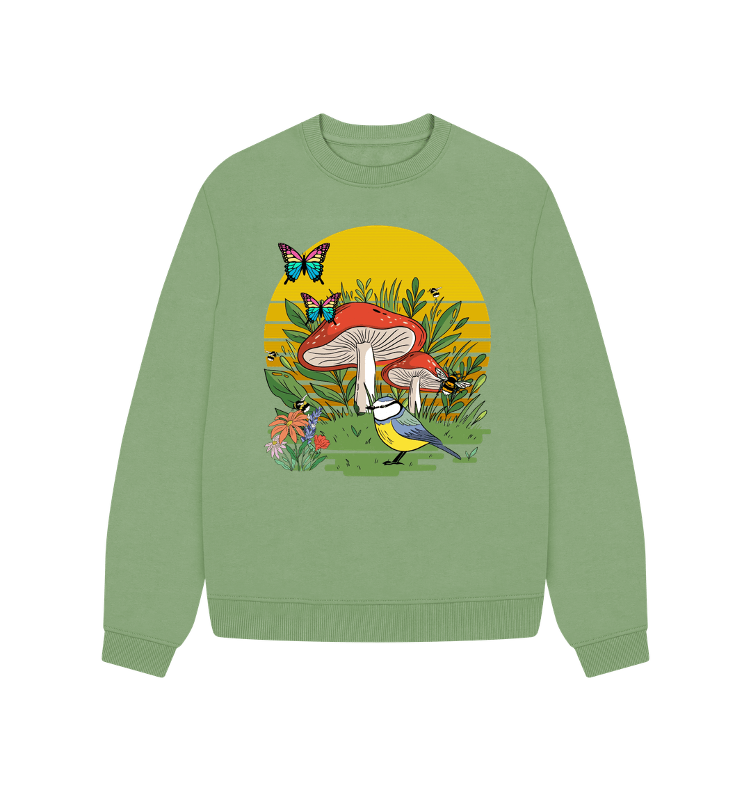 Sage Birds, Bees and Butterflies jumper