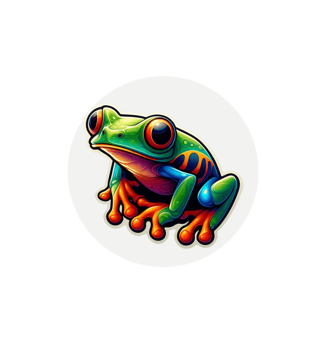 White Tree frog sticker