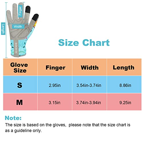 Gardening Gloves for Women,Ladies Gardening Gloves with Touchscreen Finger,Gardening Gauntlets for Women,Microfiber Leather Women Gardening Gloves for for Yard, Garden, Cleaning, Camping, Landscaping