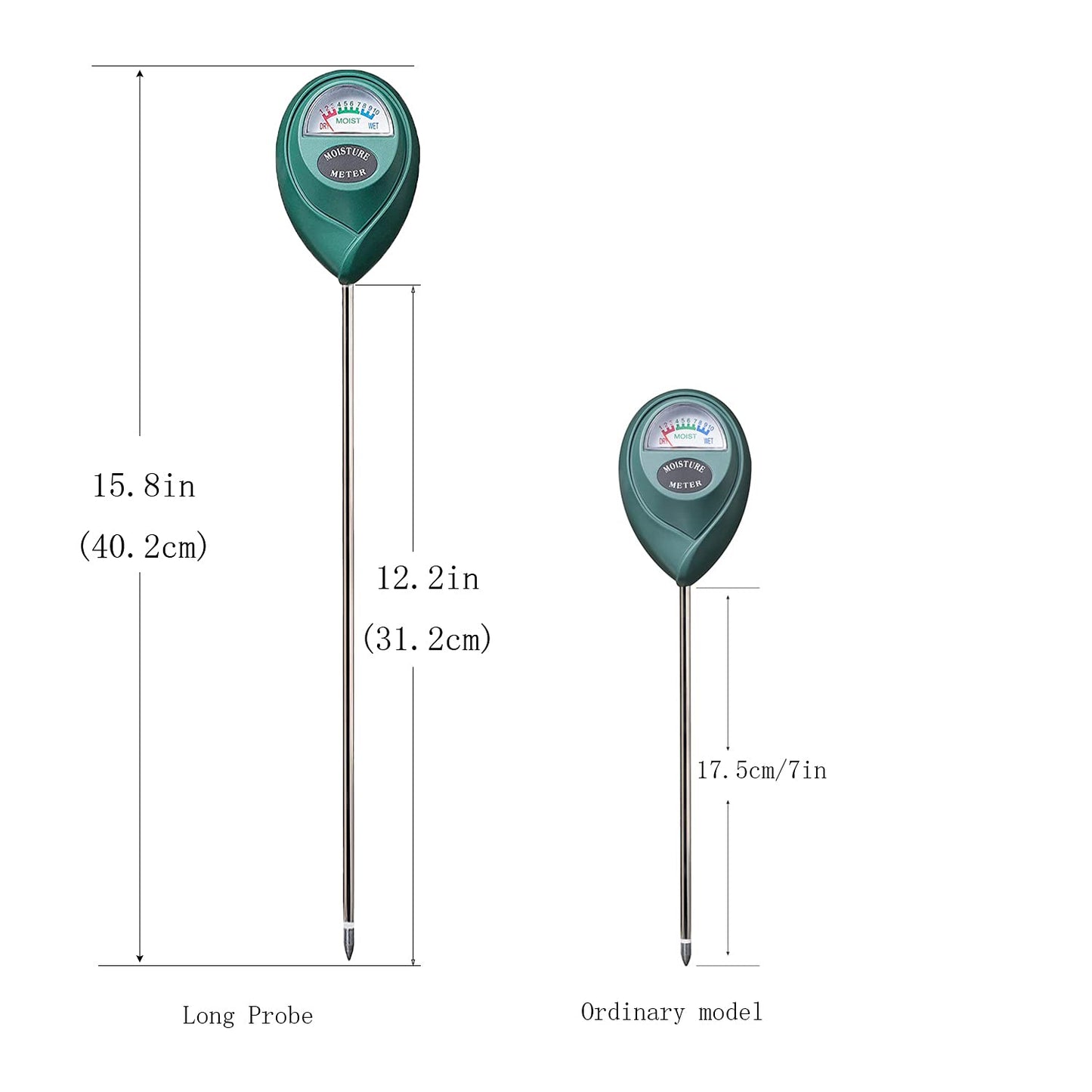 XLUX Soil Moisture Meter, Plant Water Monitor, Hygrometer Sensor for Gardening, Farming, indoor and outdoor plants, No Batteries Required