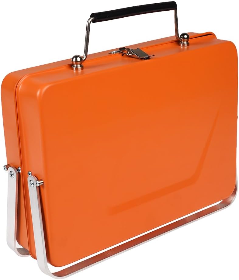 Portable Suitcase Bbq - Burnt Orange