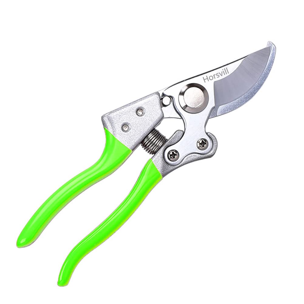 Horsvill Garden Shears, Pruning Scissors Made of Japanese SK4 Steel Blades, Garden Secateurs for Heavy Duty, Garden Snips and Flower Plants Clippers, Professional Pretty Garden Tools (Wood Grain)