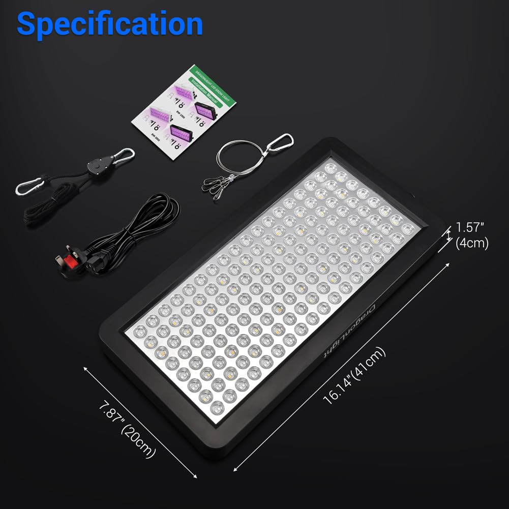 LED Grow Lights for Greenhouse and Indoor Plant Veg and Flower Growing