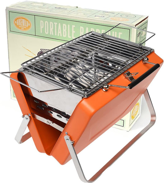 Portable Suitcase Bbq - Burnt Orange