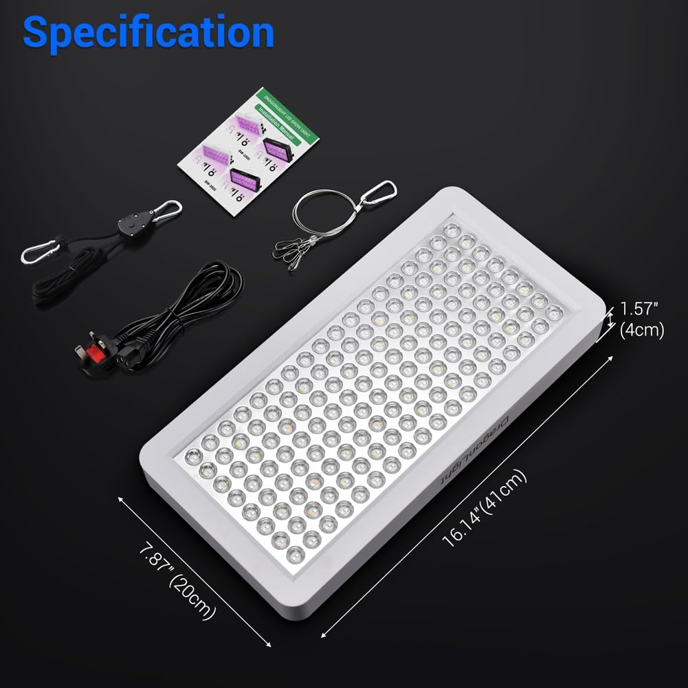 LED Grow Lights for Greenhouse and Indoor Plant Veg and Flower Growing