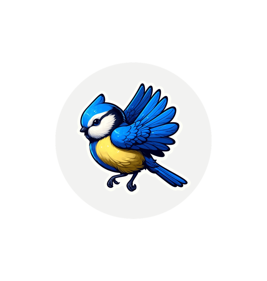 White Blue Tit sticker