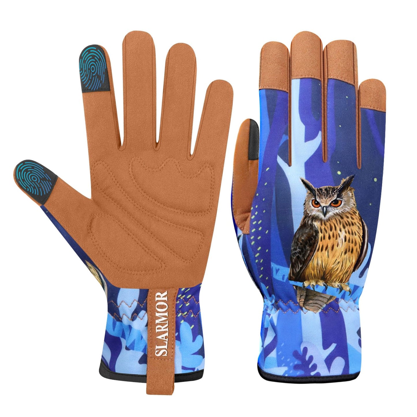 Gardening Gloves for Women,Ladies Gardening Gloves with Touchscreen Finger,Gardening Gauntlets for Women,Microfiber Leather Women Gardening Gloves for for Yard, Garden, Cleaning, Camping, Landscaping