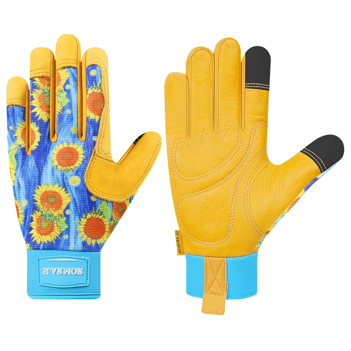 Gardening Gloves for Women,Ladies Gardening Gloves with Touchscreen Finger,Gardening Gauntlets for Women,Microfiber Leather Women Gardening Gloves for for Yard, Garden, Cleaning, Camping, Landscaping