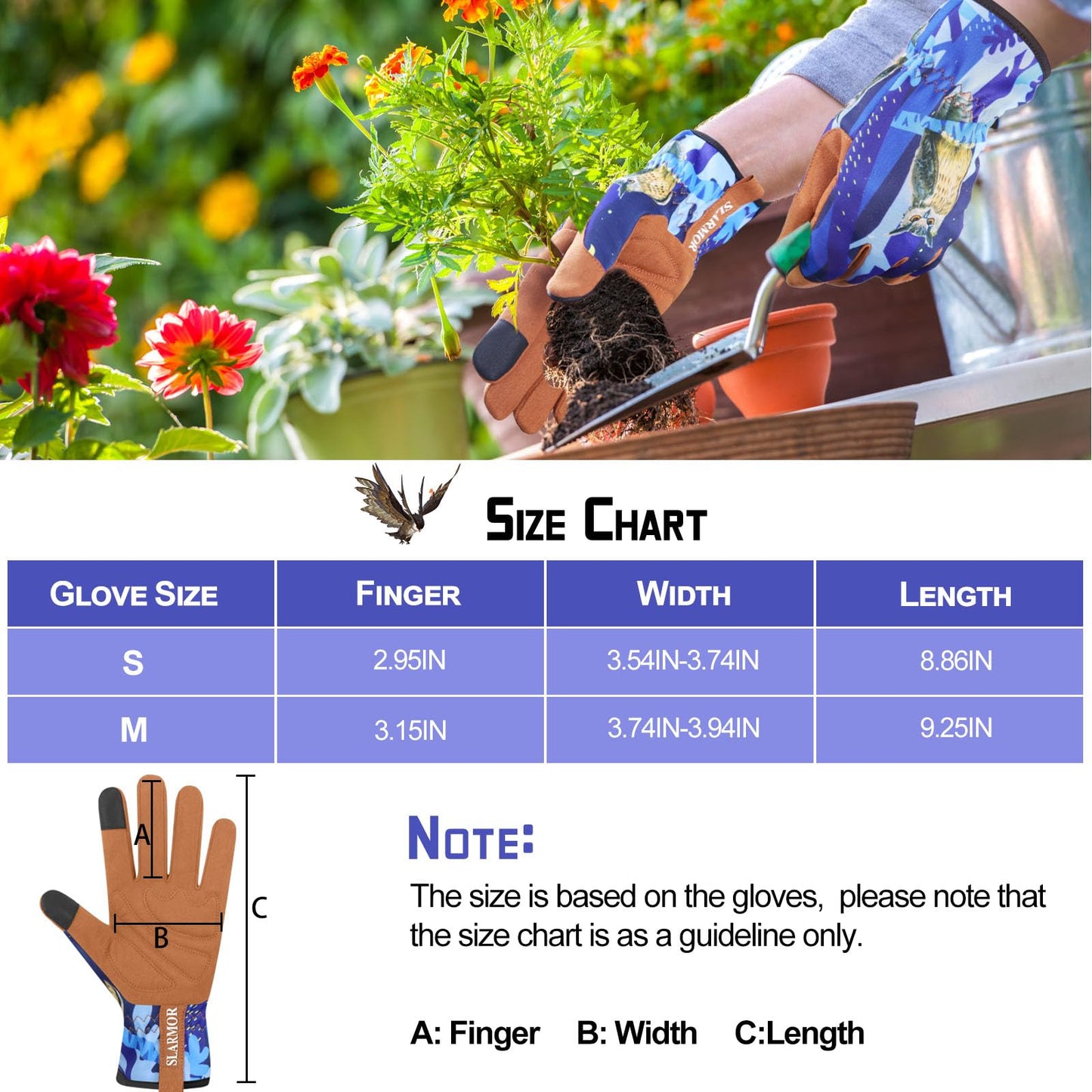 Gardening Gloves for Women,Ladies Gardening Gloves with Touchscreen Finger,Gardening Gauntlets for Women,Microfiber Leather Women Gardening Gloves for for Yard, Garden, Cleaning, Camping, Landscaping