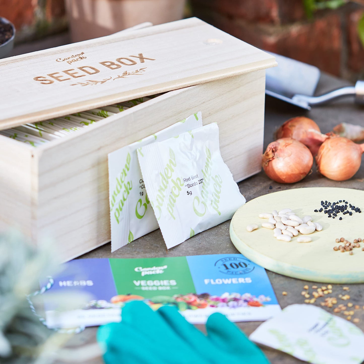 Grow Your Own Seed Box by Garden Pack - 75 Varieties of Flower, Herb, Vegetable Seeds