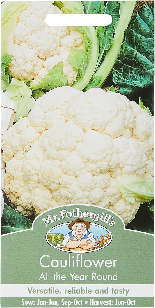 Mr Fothergills Seeds Ltd 10401 Vegetable Seeds, Cauliflower All The Year Round, White