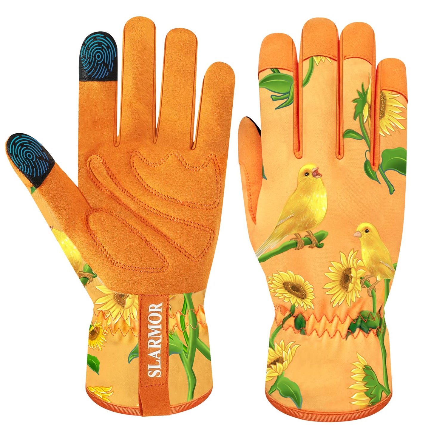 Gardening Gloves for Women,Ladies Gardening Gloves with Touchscreen Finger,Gardening Gauntlets for Women,Microfiber Leather Women Gardening Gloves for for Yard, Garden, Cleaning, Camping, Landscaping