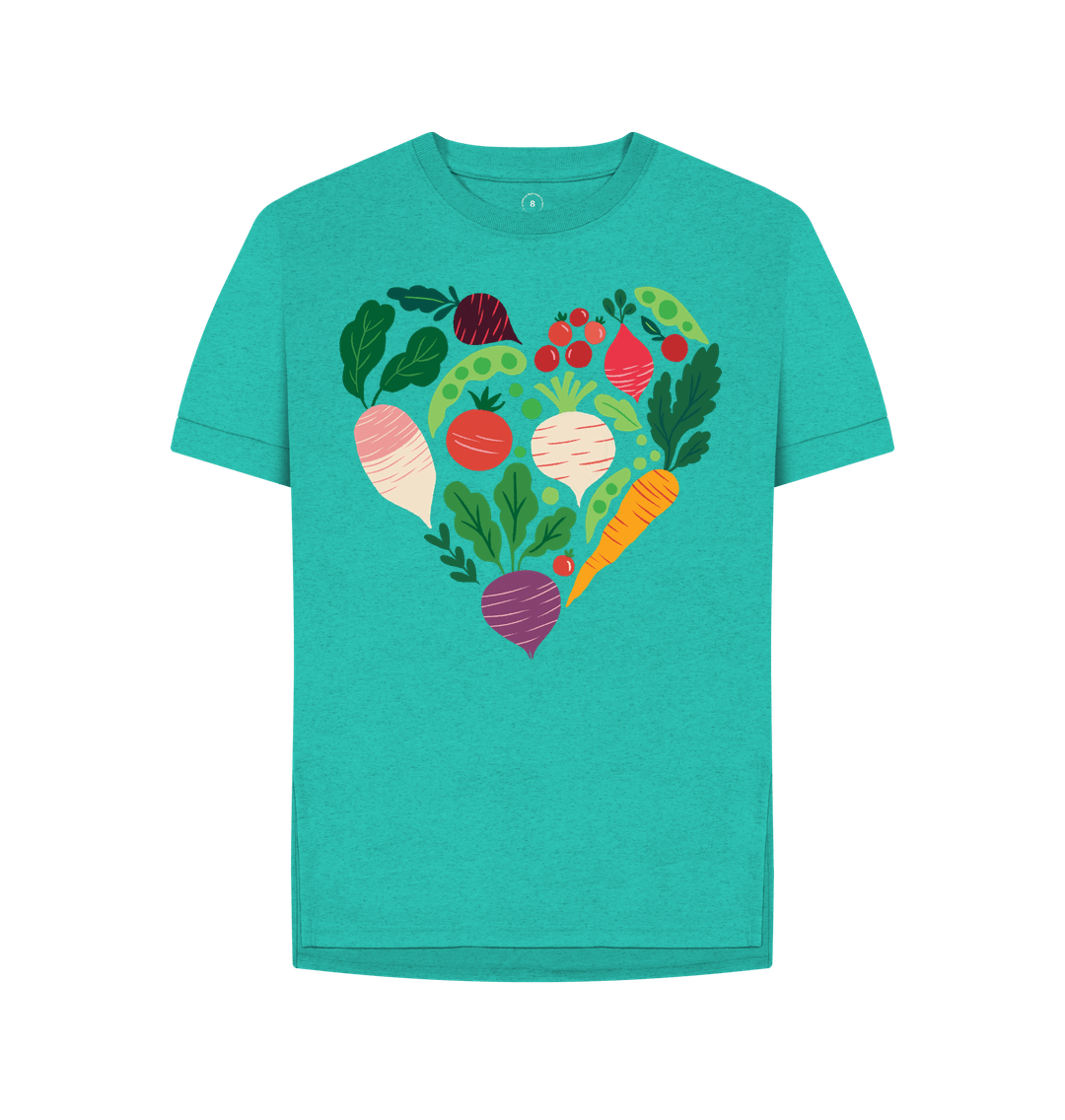 Seagrass Green Vegetable heart T-shirt